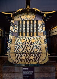 Japanese sedan chair for women at the Ca' Pesaro Museum of Oriental Art in Venice, Italy