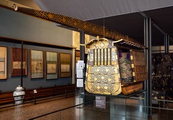 Japanese sedan chair for women at the Ca' Pesaro Museum of Oriental Art in Venice, Italy