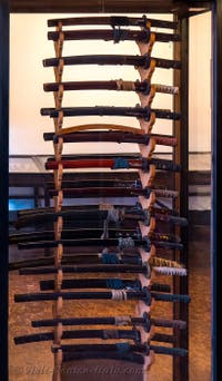 Japanese Katanas at the Ca' Pesaro Museum of Oriental Art in Venice, Italy