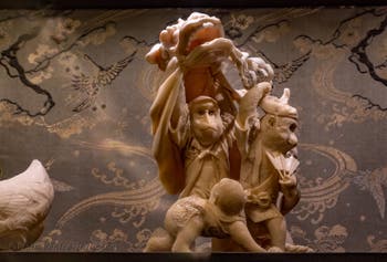 Group of Monkeys Performing the Lion Dance (Japan) Ca' Pesaro Museum of Oriental Art in Venice, Italy