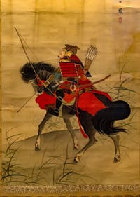 The Samurai Minamoto no Yoshiie hunting, Ca' Pesaro Museum of Oriental Art in Venice, Italy