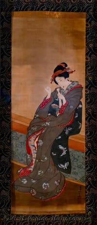 Young woman with a doll, Ca' Pesaro Museum of Oriental Art in Venice, Italy