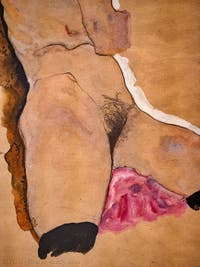 Egon Schiele, Feminine Nude Torso, at Ca' Pesaro International Modern Art Gallery in Venice Italy 