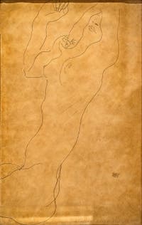 Egon Schiele, Nude, at Ca' Pesaro International Modern Art Gallery in Venice Italy
