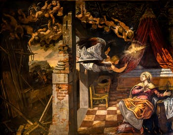 Tintoretto, The Annunciation, Scuola Grande San Rocco in Venice