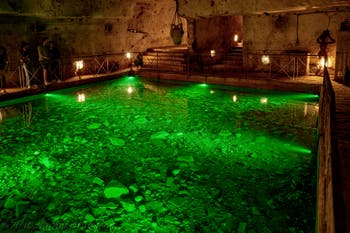 The Tunnel and the chambers of the Galeria Borbonica, the Bourbon Tunnel in Naples, Italy
