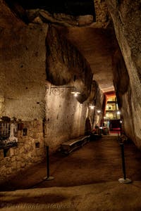 The Tunnel and the chambers of the Galeria Borbonica, the Bourbon Tunnel in Naples, Italy