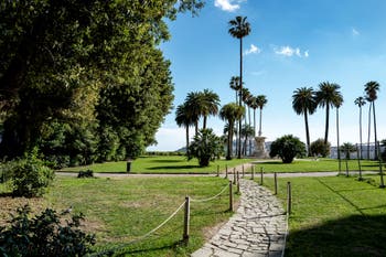 The gardens of the belvedere at the Capodimonte Royal Palace in Naples