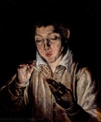 El Greco, El Soplón, Young Boy Blowing on an Ember, Capodimonte Museum, Naples, Italy