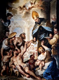 Luca Giordano, The Almsgiving of Saint Thomas of Villanova, Capodimonte Museum, Naples, Italy