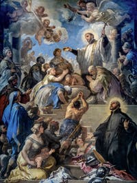 Luca Giordano, Saint Francis Xavier Baptising the Neophytes and Saint Francis Borgia, Capodimonte Museum, Naples, Italy