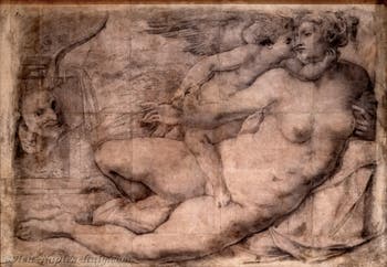 Michelangelo, Venus and Cupid, Capodimonte Museum in Naples, Italy