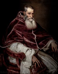 Titian, Pope Paul III with his head uncovered, Capodimonte Museum, Naples, Italy