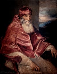Titian, Pope Paul III wearing his papal cap, Capodimonte Museum, Naples, Italy