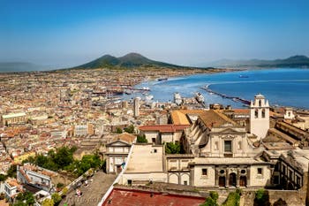 Naples in Italy and the Vesuvius