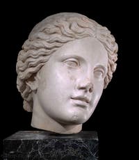 Head of Aphrodite, Archaeological Museum at the Galleria d’Italia in Naples, Italy