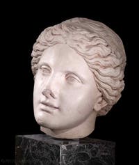Head of Aphrodite, Archaeological Museum at the Galleria d’Italia in Naples, Italy