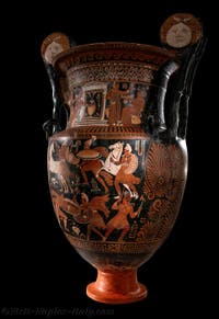 Volute Krater, Young Girls at the Fountain and Battle of the Amazons, Galleria d’Italia Zevallos, Naples, Italy