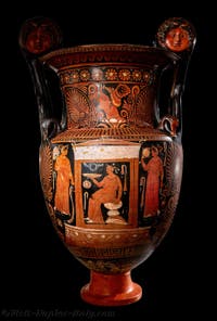 Volute Krater, Young Girls at the Fountain and Battle of the Amazons, Galleria d’Italia Zevallos, Naples, Italy