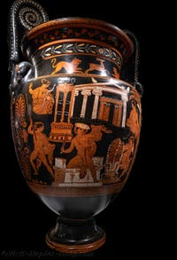 Volute Krater, The Murder of Neoptolemus at Delphi, Galleria d’Italia Zevallos, Naples, Italy