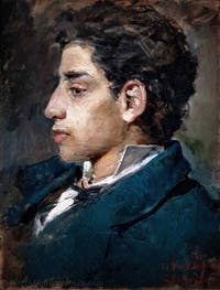 Gaetano Esposito, Portrait of the painter Vincenzo Migliaro, Gallerie d’Italia Zevallos in Naples, Italy