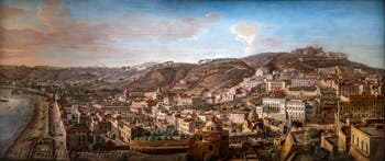 Gaspar Adriaensz Van Wittel, known as Vanvitelli, View of Naples with the Chiaia district as seen from Pizzofalcone, Gallerie d’Italia Zevallos in Naples, Italy