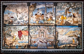 Table depicting mythological scenes, Galleria d’Italia Zevallos, Naples, Italy
