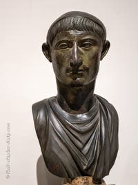 Bust of a man, Tablinum, Villa dei Papiri, Herculaneum, Archaeological Museum of Naples, Italy