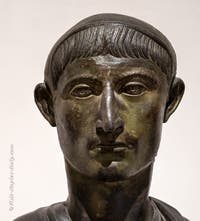 Bust of a man, Tablinum, Villa dei Papiri, Herculaneum, Archaeological Museum of Naples, Italy
