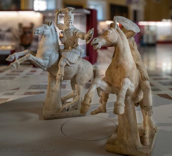 Armoured horseman and dying Amazon, Farnese Collection, Archaeological Museum of Naples, Italy