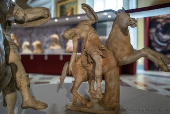 Armoured horseman and dying Amazon, Farnese Collection, Archaeological Museum of Naples, Italy