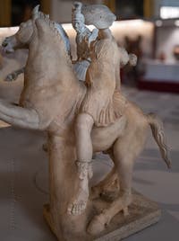 Armoured horseman and dying Amazon, Farnese Collection, Archaeological Museum of Naples, Italy
