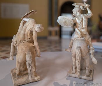 Armoured horseman and dying Amazon, Farnese Collection, Archaeological Museum of Naples, Italy