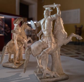 Armoured horseman and dying Amazon, Farnese Collection, Archaeological Museum of Naples, Italy