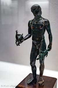 Apollo standing with a stag and a laurel branch, Pompeii, Archaeological Museum of Naples, Italy