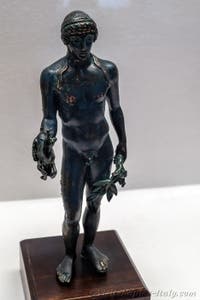 Apollo standing with a stag and a laurel branch, Pompeii, Archaeological Museum of Naples, Italy