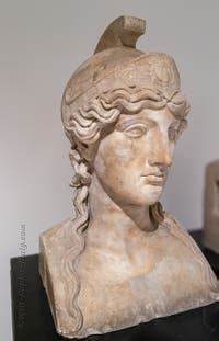Bust of Athena, Villa dei Papiri, Herculaneum, Archaeological Museum of Naples, Italy