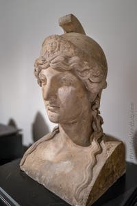 Bust of Athena, Villa dei Papiri, Herculaneum, Archaeological Museum of Naples, Italy