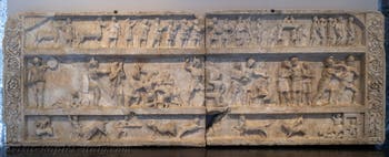 Games in the amphitheatre, Necropolis of the Stabian Gate, Pompeii, Archaeological Museum of Naples, Italy