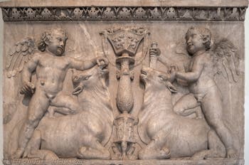 Two cupids sacrificing bulls, Farnese Collection, Archaeological Museum of Naples, Italy