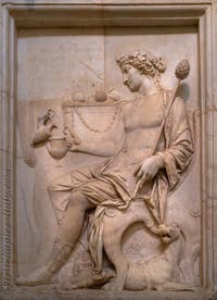 Dionysus with a panther, Herculaneum, Archaeological Museum of Naples, Italy