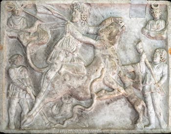 Mithras sacrificing a bull, Capri, Archaeological Museum of Naples, Italy