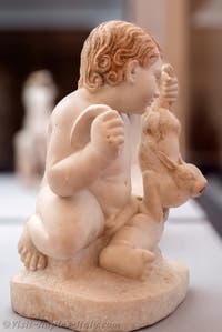 Child with a hare, Casa del Camillo, Pompeii, Archaeological Museum of Naples, Italy