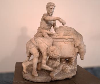 The Cooking of the Wild Boar, Pompeii, Farnese Collection, Archaeological Museum of Naples, Italy