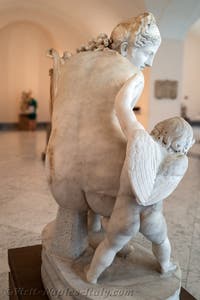 Aphrodite Venus crouching with Cupid, Farnese Collection, Archaeological Museum of Naples