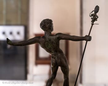 Satyr dancing with a thyrsus, Villa dei Papiri, Herculaneum, Archaeological Museum of Naples, Italy