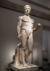 Doryphoros, Samnite Gymnasium, Pompeii, Archaeological Museum of Naples, Italy