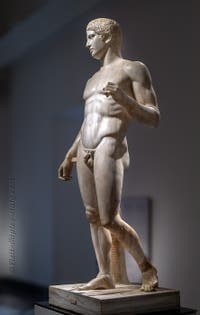 Doryphoros, Samnite Gymnasium, Pompeii, Archaeological Museum of Naples, Italy