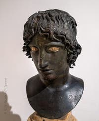 Head of a young ephebe, Villa dei Papiri, Herculaneum, Archaeological Museum of Naples, Italy