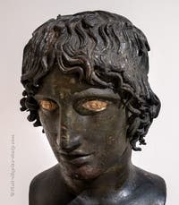 Head of a young ephebe, Villa dei Papiri, Herculaneum, Archaeological Museum of Naples, Italy
